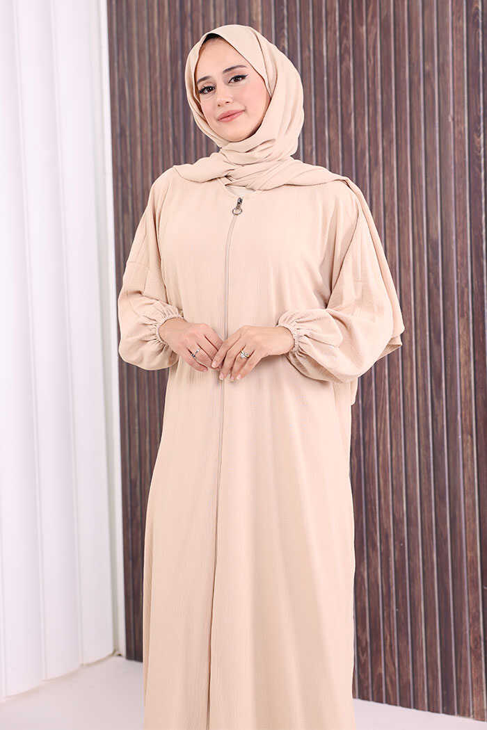 Prayer Dress with Matching Hijab 3857 Stone
