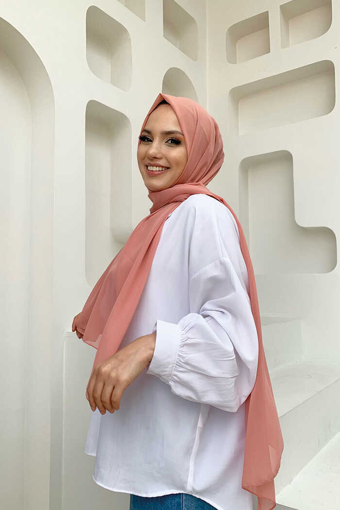2019 Chiffon Hijab Light Dusty Rose