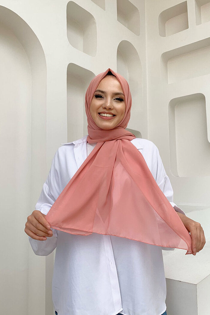 2019 Chiffon Hijab Light Dusty Rose