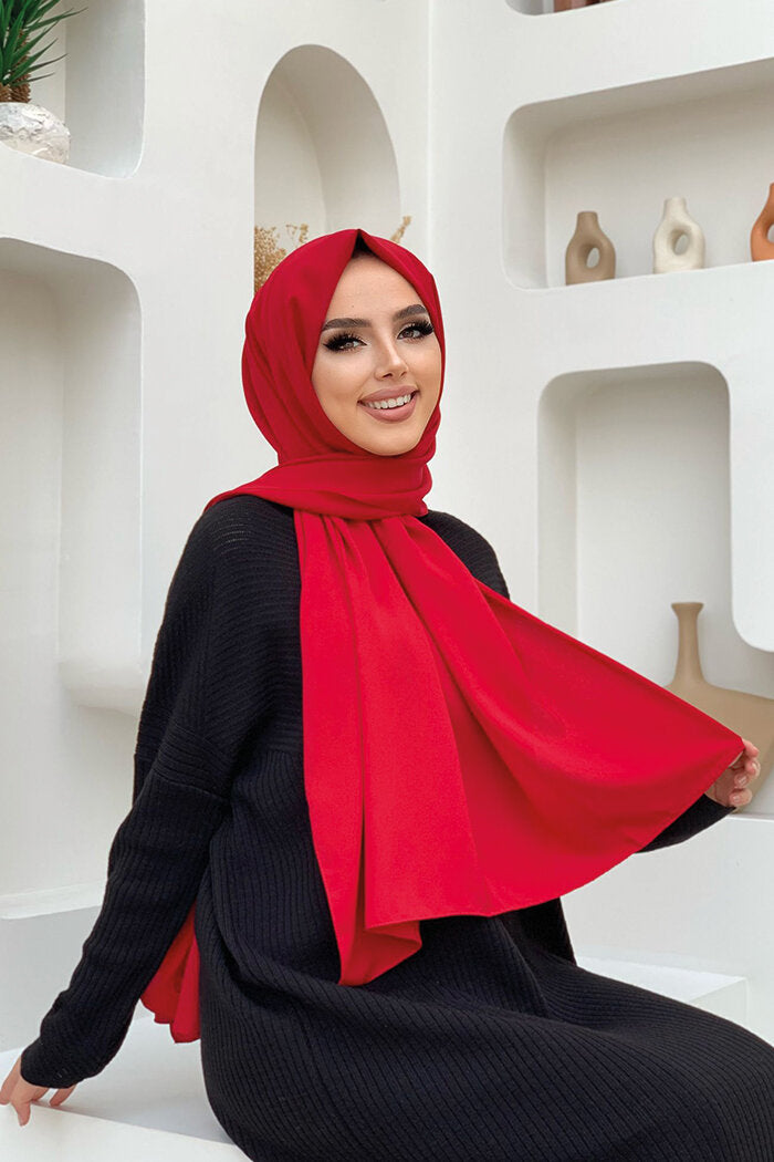 2050 Medina Silk Hijab Burgundy