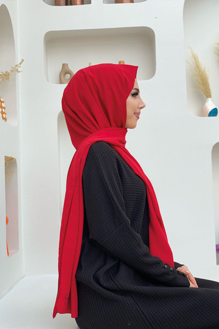 2050 Medina Silk Hijab Burgundy
