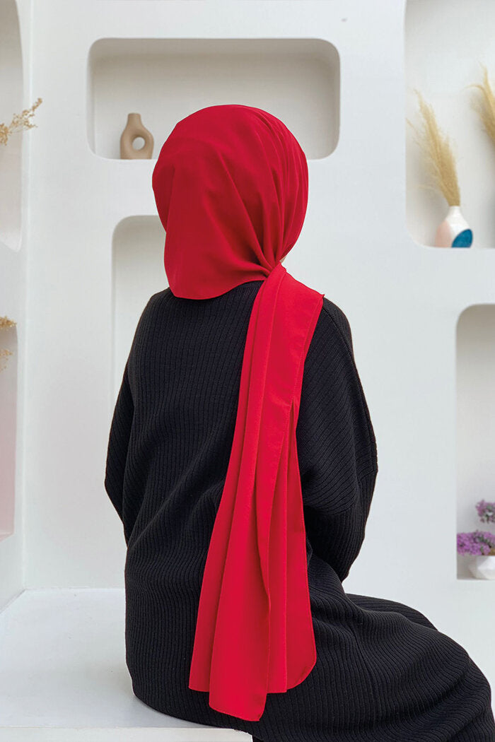 2050 Medina Silk Hijab Burgundy