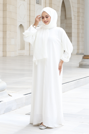 Prayer Dress with Matching Hijab 3857 Ecru - view 2