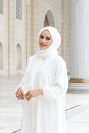 Prayer Dress with Matching Hijab 3857 Ecru - view 4