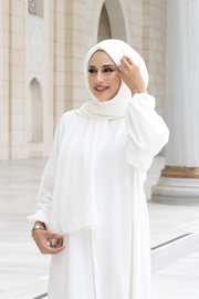 Prayer Dress with Matching Hijab 3857 Ecru - view 5