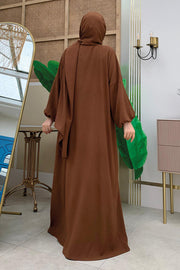 Prayer Dress with Matching Shawl 3857 Brown view 9