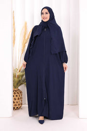 Prayer Dress with Matching Hijab 3857 Navy