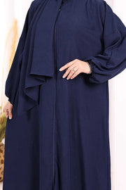 Prayer Dress with Matching Hijab 3857 Navy - view 6