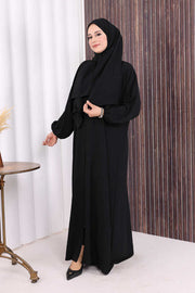 Prayer Dress with Matching Hijab 3857 Black - view 2