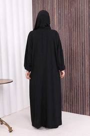 Prayer Dress with Matching Hijab 3857 Black - view 3