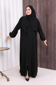Prayer Dress with Matching Hijab 3857 Black - view 4