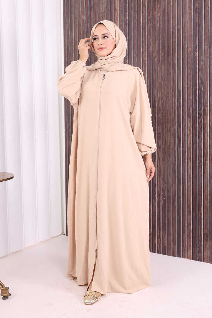 Prayer Dress with Matching Hijab 3857 Stone