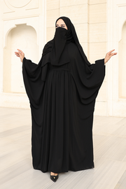 6038 Umrah Dress with Shawl and Niqab – Black, view 2