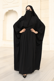 6038 Umrah Dress with Shawl and Niqab – Black, view 3