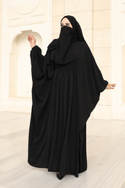6038 Umrah Dress with Shawl and Niqab – Black, view 4