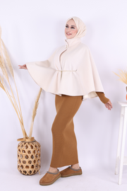 Chain-Belt Batwing Poncho 70032 Stone - view 4