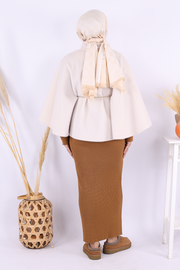 Chain-Belt Batwing Poncho 70032 Stone - view 5