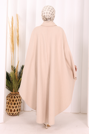 Coat-Fabric Batwing Poncho 70068 Stone - view 3