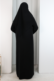 Crystal-Embellished Abaya 7091 Black