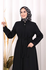Full Button Hajj & Umrah Dress 7053 in Black, view 5