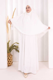 Lace-Detailed Ruffle Prayer Dress 6061 Ecru - view 3