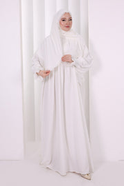 Lace-Detailed Prayer Dress 6095 Ecru - view 2
