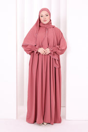 Lace-Detailed Prayer Dress 6095 Dusty Rose view 2