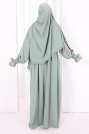 Lace-Detailed Prayer Dress 6095 Mint view 4