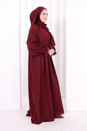 Lace-Detailed Prayer Dress 6095 Plum view 4