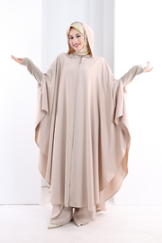 Hooded Zip Cape 7078 Mink - view 2