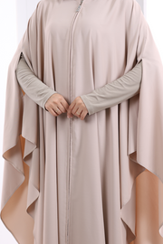 Hooded Zip Cape 7078 Mink - view 5