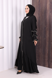Hajj & Umrah Abaya and Shawl Set 70018 Black - view 3