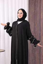 Hajj & Umrah Abaya and Shawl Set 70018 Black - view 5