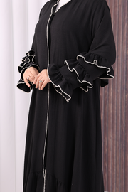 Hajj & Umrah Abaya and Shawl Set 70018 Black - view 6