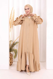 Hajj & Umrah Abaya and Shawl Set 70018 Stone - view 2