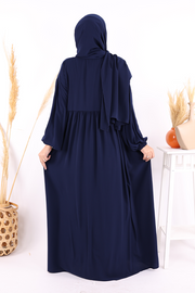 Shawl Wrap Prayer Dress 6027 Navy view 3
