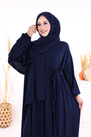 Shawl Wrap Prayer Dress 6027 Navy view 4