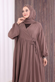Shawl Wrap Prayer Dress 6027 Mink view 6