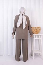 Modest Tunic and Trouser Set 1213 Khaki — view 2