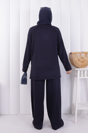 Modest Tunic and Trouser Set 1213 Navy — view 5