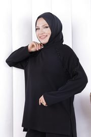 Modest Tunic and Trouser Set 1213 Black — view 4
