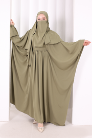 6038 Umrah Dress with Shawl and Niqab – Khaki, view 2