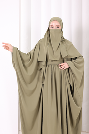 6038 Umrah Dress with Shawl and Niqab – Khaki, view 5