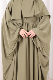 6038 Umrah Dress with Shawl and Niqab – Khaki, view 6