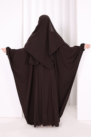 6038 Umrah Dress with Shawl and Niqab – Brown, view 6