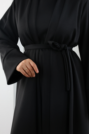 Long-Cardigan Three-Piece Set 8716 Black