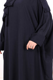 Batwing Modest Dress with Shawl 2398 in Navy, view 6
