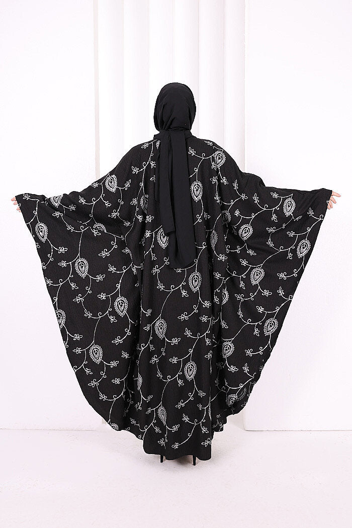 Batwing Embroidered Dress 7084 Ecru